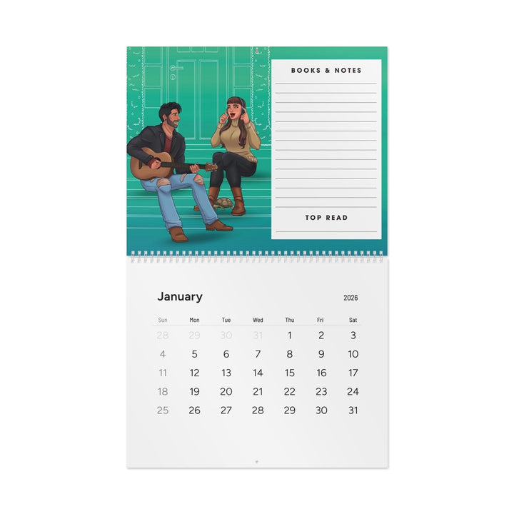 Standard Wall Calendar 2026 | Perfect for Romance Readers | Bookish Romance Calendar - Evie Mitchell - Calendar