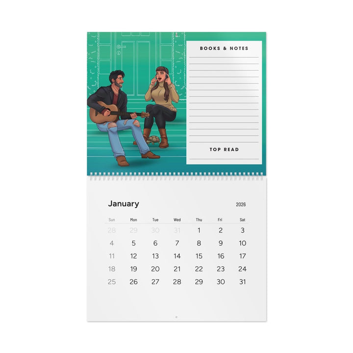 Standard Wall Calendar 2026 | Perfect for Romance Readers | Bookish Romance Calendar - Evie Mitchell - Calendar