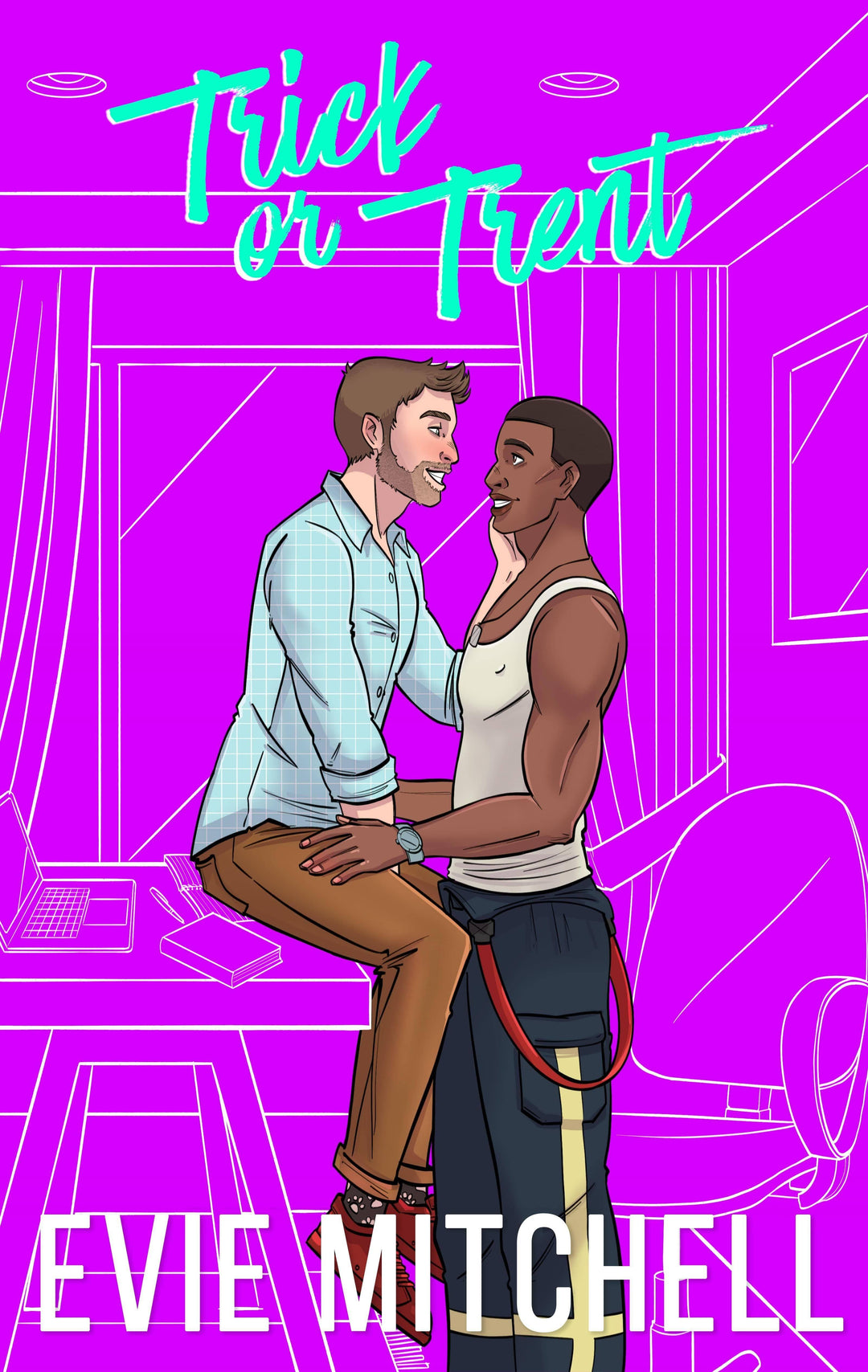 Trick or Trent | Gay Small Town Firefighter Steamy Romance | EBOOK eBook Evie Mitchell.