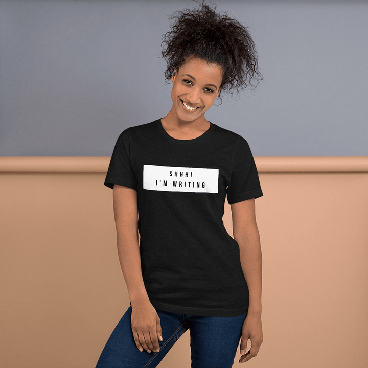 Evie Mitchell Black Heather / XS Shh, I'm Writing T-Shirt