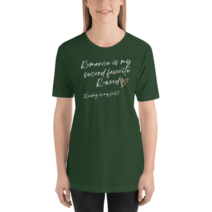 Evie Mitchell Forest / S Romance is my second favorite R-word - Dark T-Shirts - USA Spelling