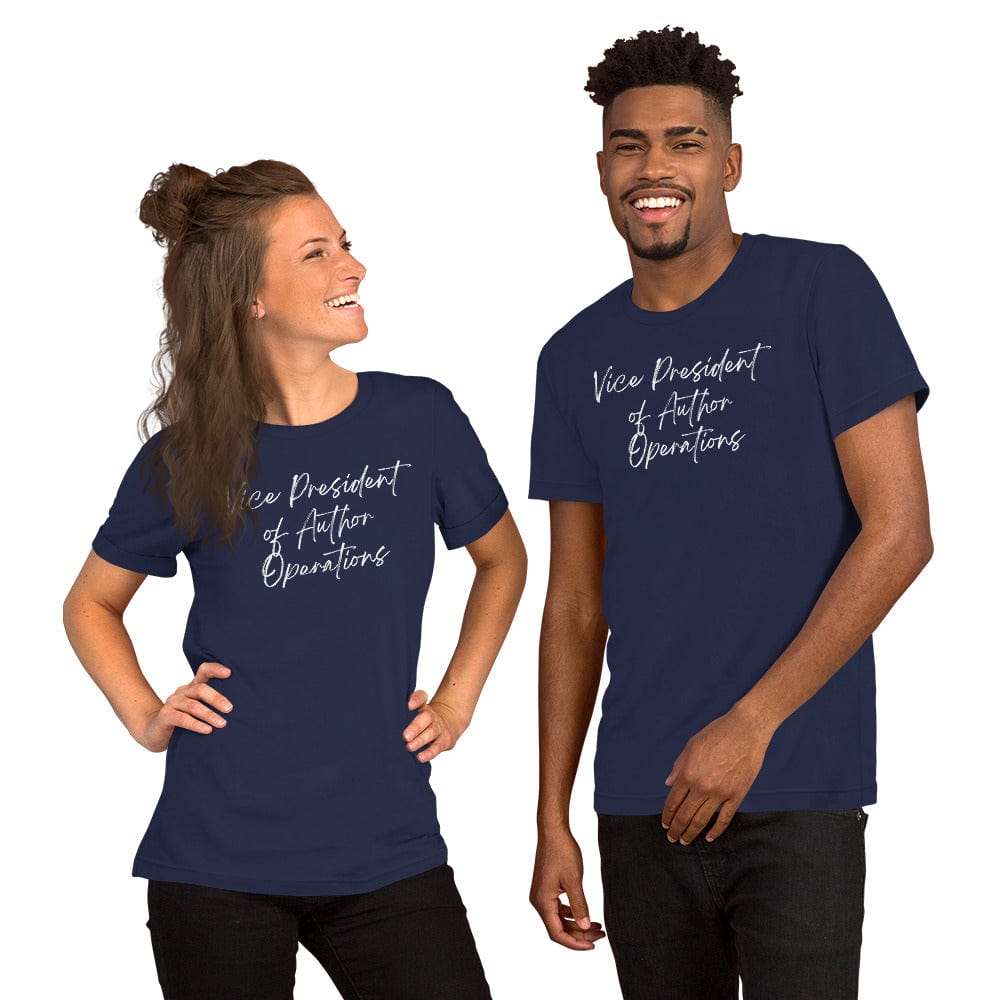 Evie Mitchell Navy / XS Vice President of Author Operations - T-Shirt